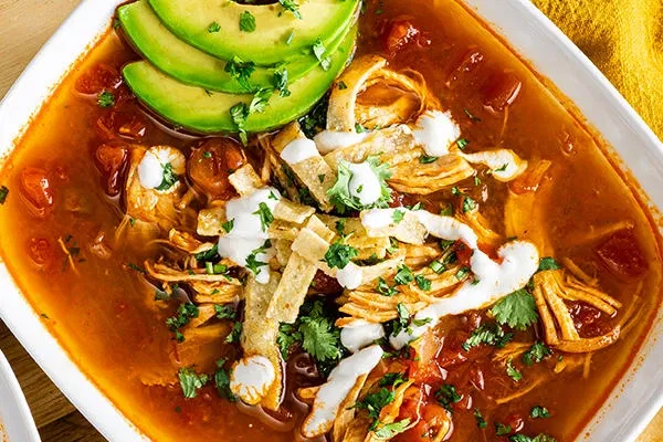 Five Ingredient Slow Cooker Enchilada Soup